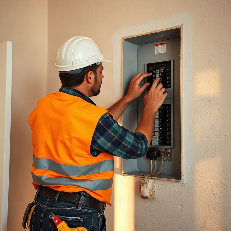 Instalación de un tablero eléctrico residencial moderno