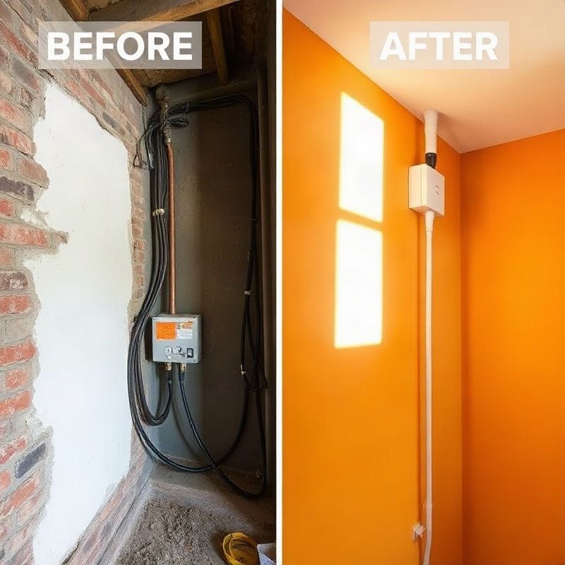 Comparación entre cableado antiguo deteriorado y cableado nuevo certificado IRAM